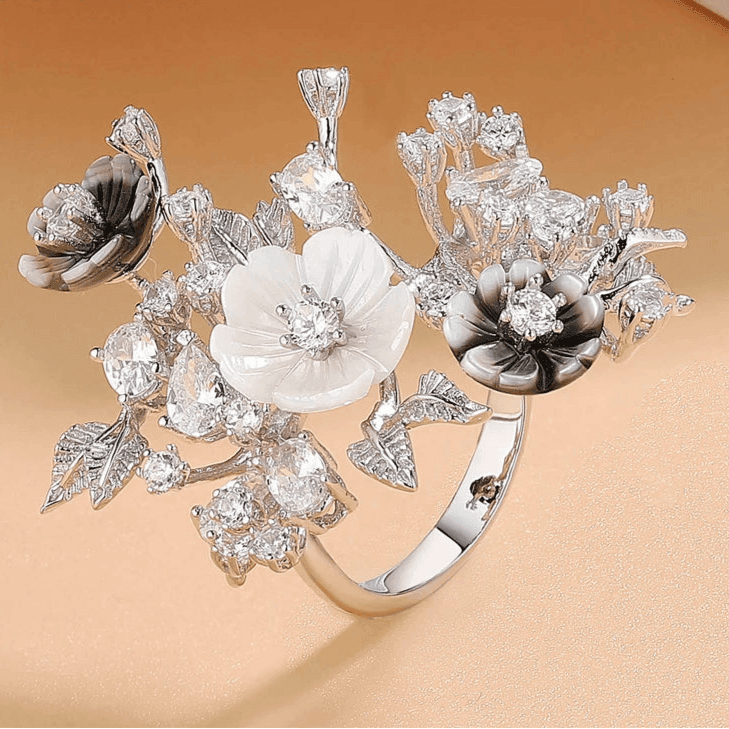 Anel Auréa – Fleur d’Argent - GLAVHORY