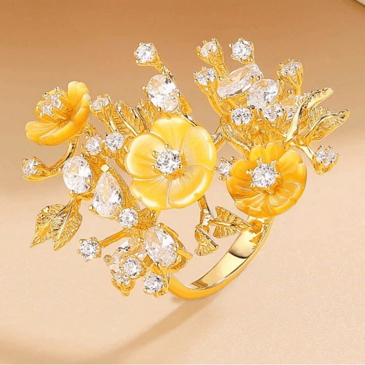 Anel Auréa – Fleur d’Argent - GLAVHORY