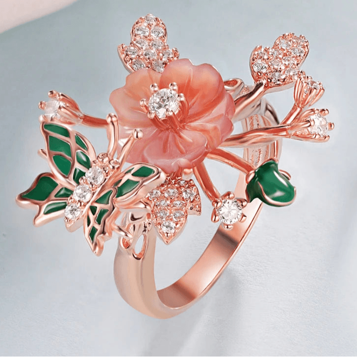 Fleur d’Argent – Anel Papillon - GLAVHORY