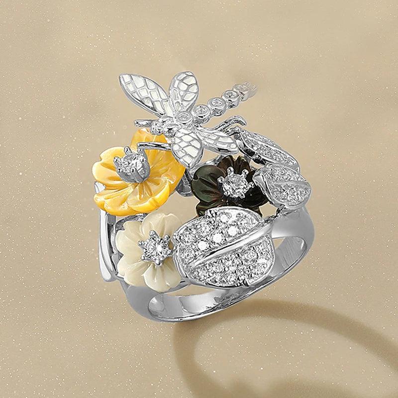 Fleur d’Argent – Anel Soleil - GLAVHORY