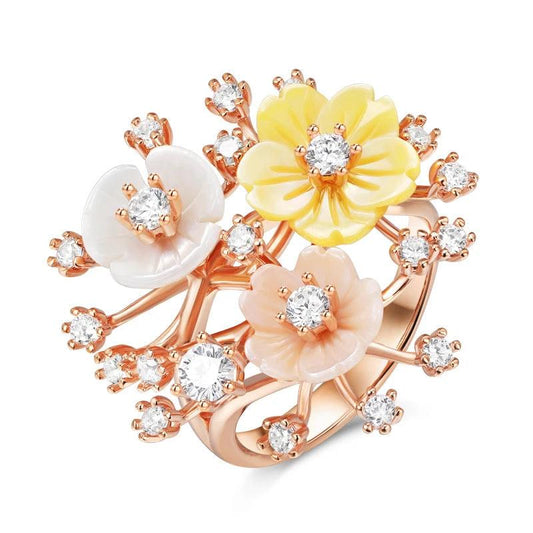 Fleur d’Argent – Anel Élodie - GLAVHORY