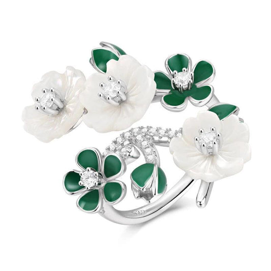 Fleur d’Argent – Anel Élise - GLAVHORY