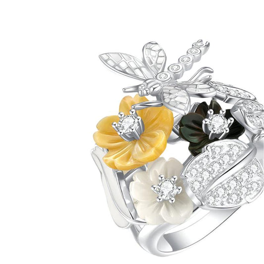 Fleur d’Argent – Anel Soleil - GLAVHORY