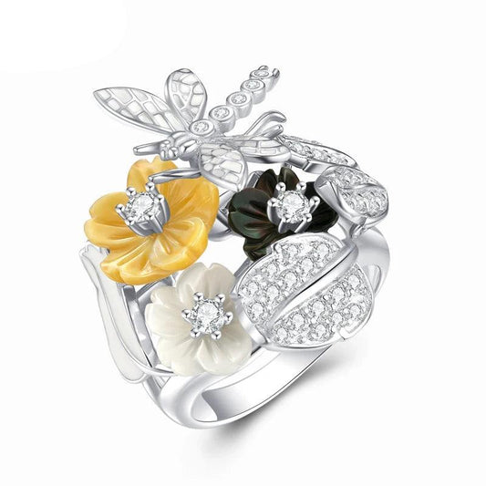 Fleur d’Argent – Anel Soleil - GLAVHORY